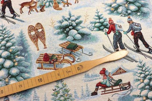 Gobelin-Stoff - Winterabenteuer 