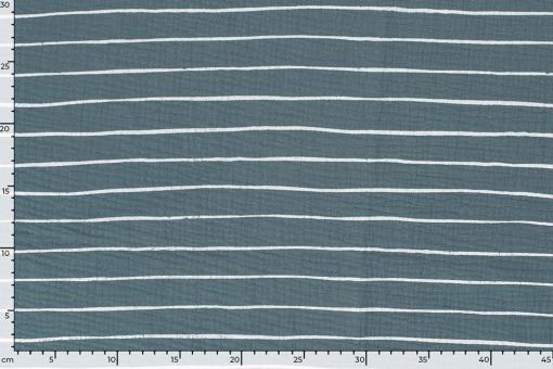 Double Gauze - Indigo-Streifen 