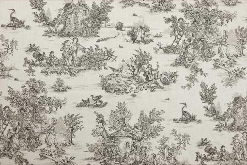 Baumwollstoff Toile - Erntedank - Grau 