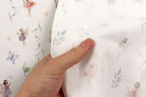 Baumwollstoff mit kleinen Elfen 