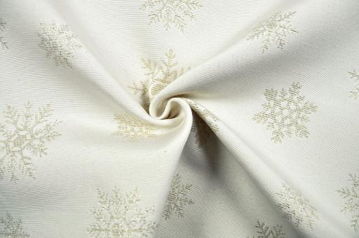 Snowflake - Glitzer-Jacquard - Creme 