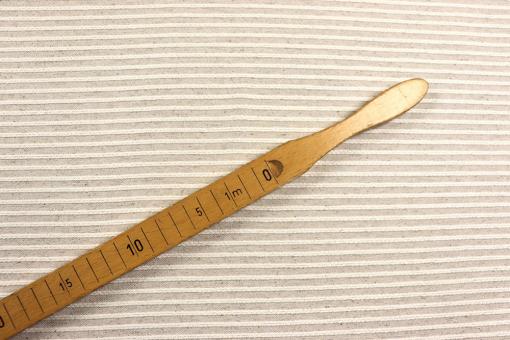 Jacquard-Stoff in Leinenoptik mit Zopf-Streifen - 280 cm 