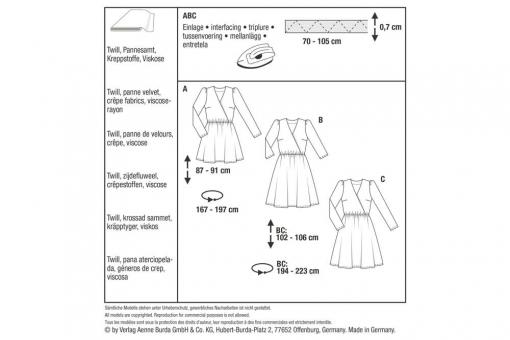 burda Schnittmuster 5943 - Kleid 