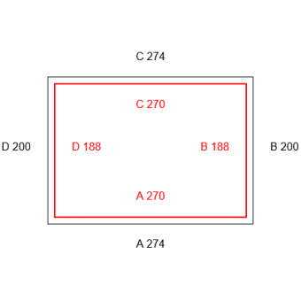 2mal Transparente Vorhänge -Konfiguration - 352005 