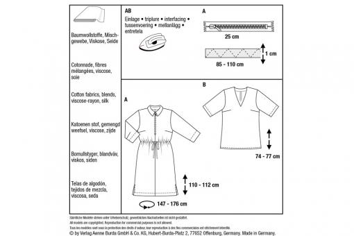 burda Schnittmuster 6038 - Kleid 