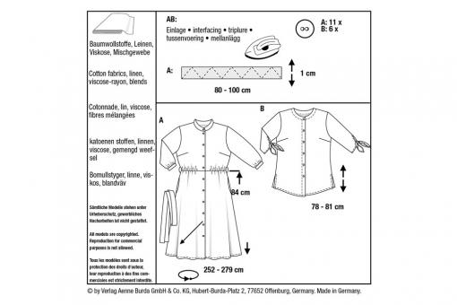 burda Schnittmuster 6108 - Hemdblusenkleid 