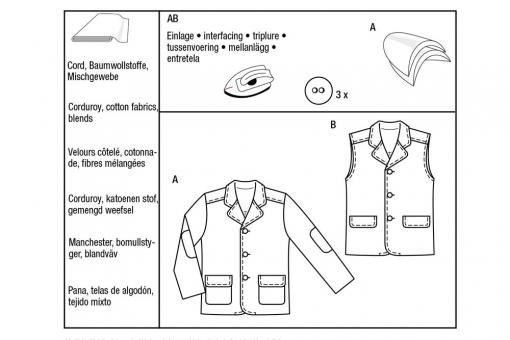 burda Schnittmuster 9234 - Kids Jacke & Weste 