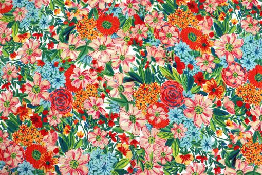 Viskosestoff - Lenzing EcoVero™ - Flowerful 