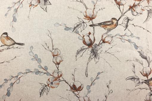 Deko-Stoff Leinenoptik - Feather Bloom - 280 cm 