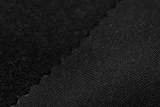 Klett-Velours - B1 - 80 cm - Schwarz 