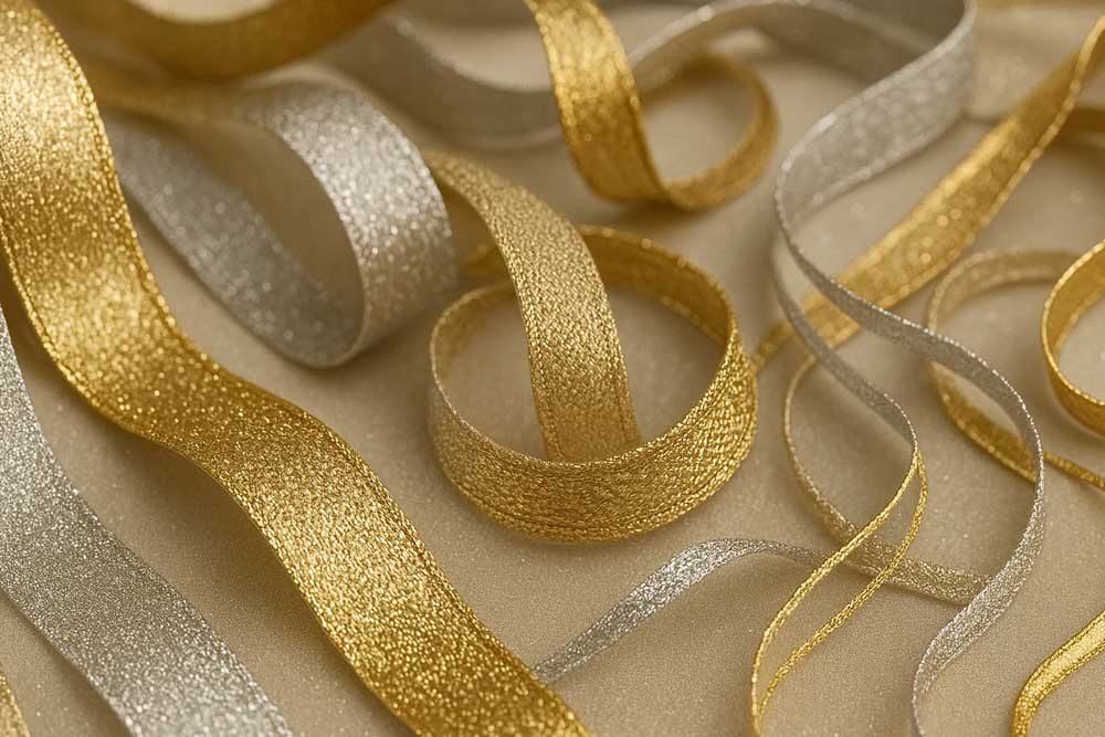 Metalleffekt Bänder Gold/Silber