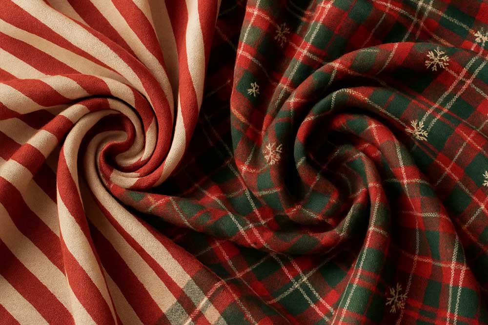 Deko-Stoffe Karo u. Streifen