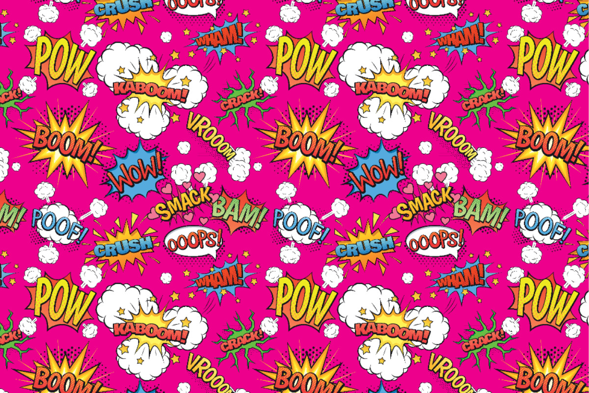 Comic Powerful Pink