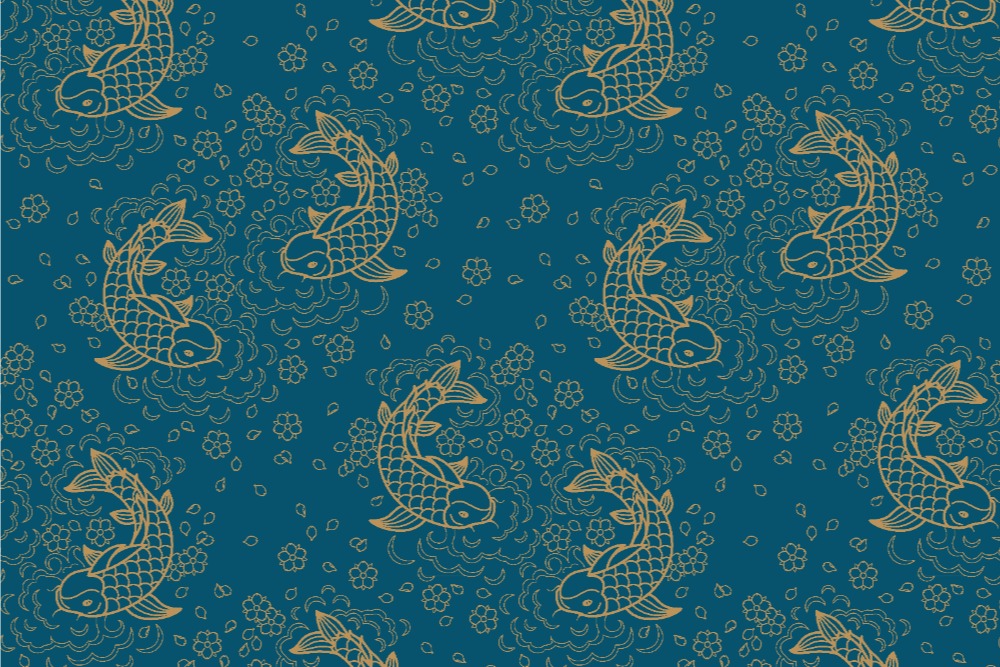 Satin - Fisch-Design Akuma 