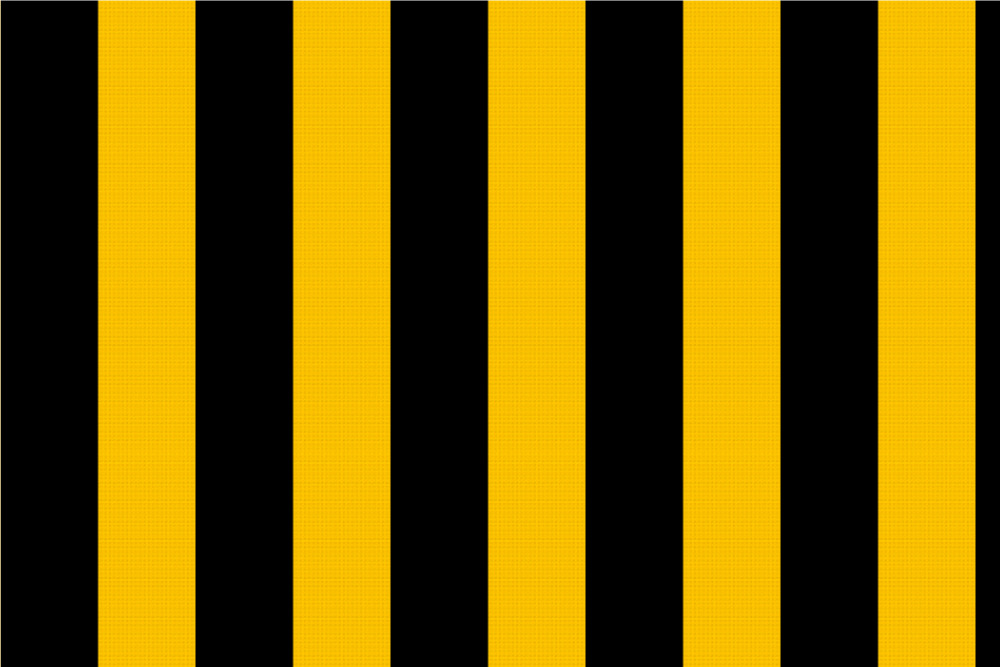 Blockstreifen - Satin-Stoff - Schwarz/Gelb 