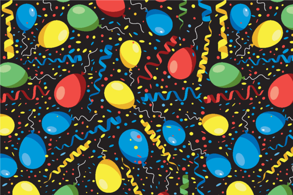 Allround-Stoff - Luftballons und Konfetti 