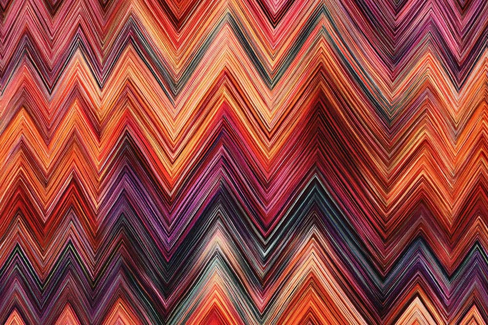 Viskose-Stoff mit grafischem Zickzack-Muster 