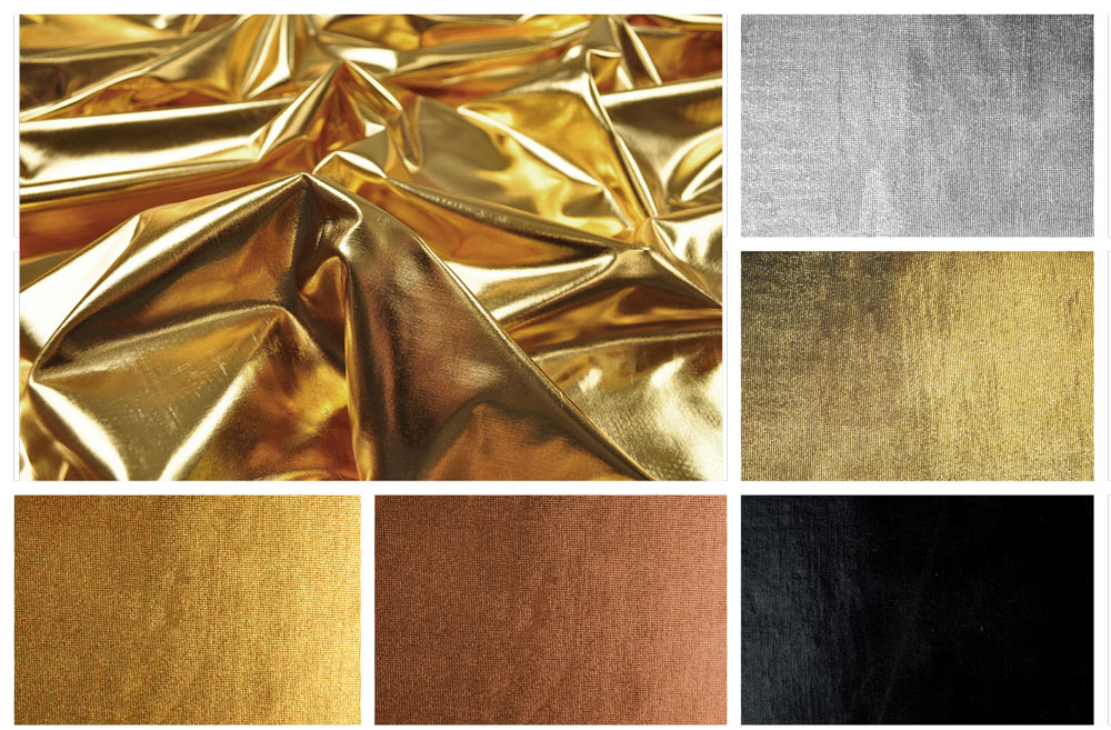 Dekostoff Stretch metallic - Uni 