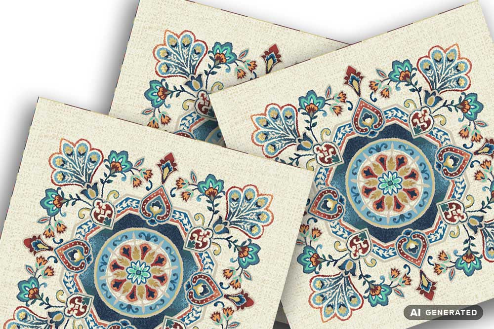 Kissenpanel - Gobelin - Majolika Ornament 