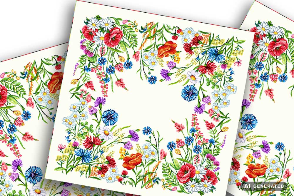 Kissenpanel - Gobelin - Blumenwiese 