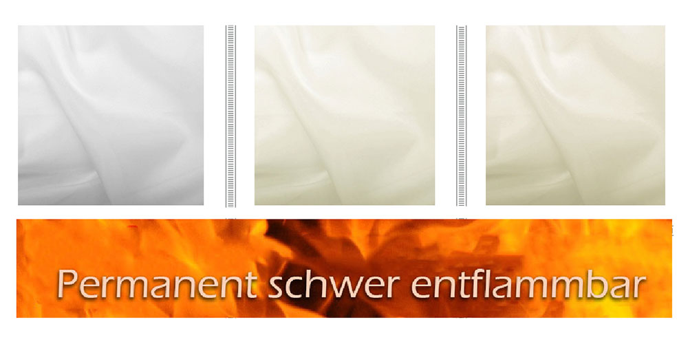 Voile-Gardinenstoff - permanent schwer entflammbar - 300 cm 