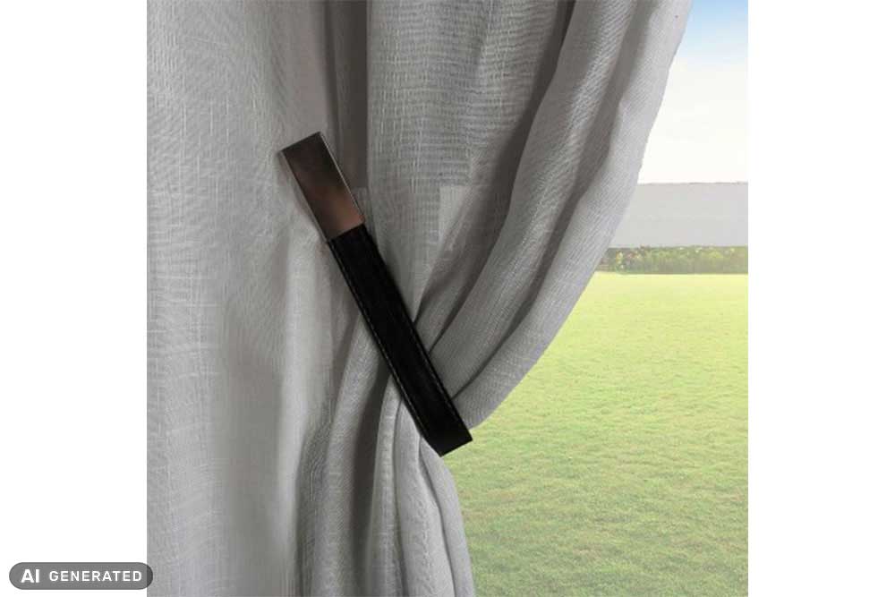 Magnet-Raffhalter Kunstleder - Schwarz 