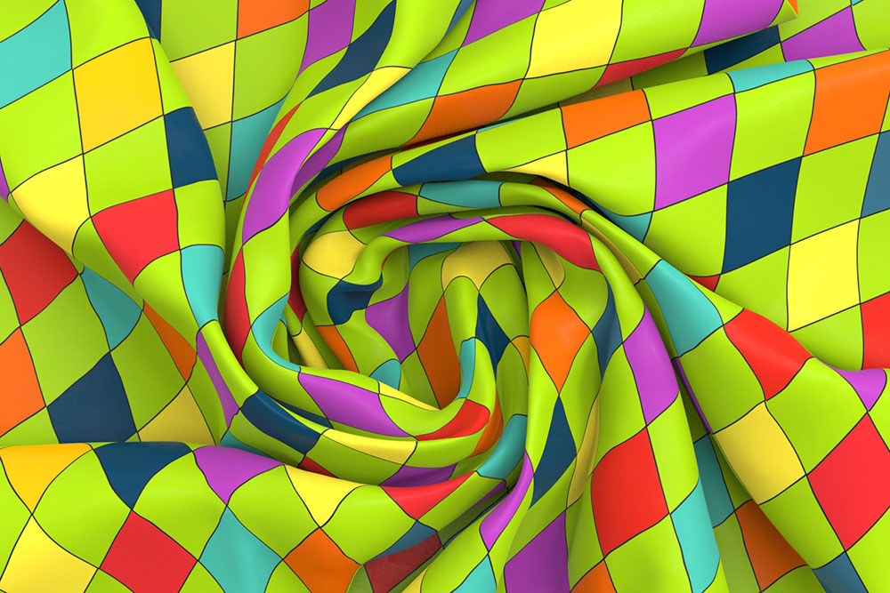 Allround Stoff - Colourful Diamonds 