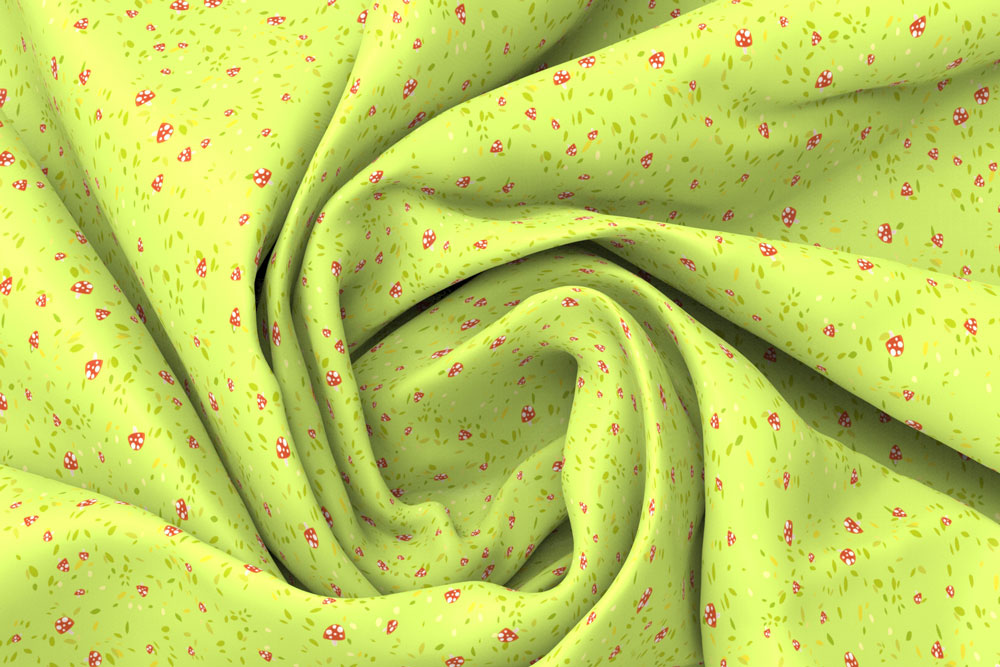 Softshell Premium - Waldpilze Allover Grün