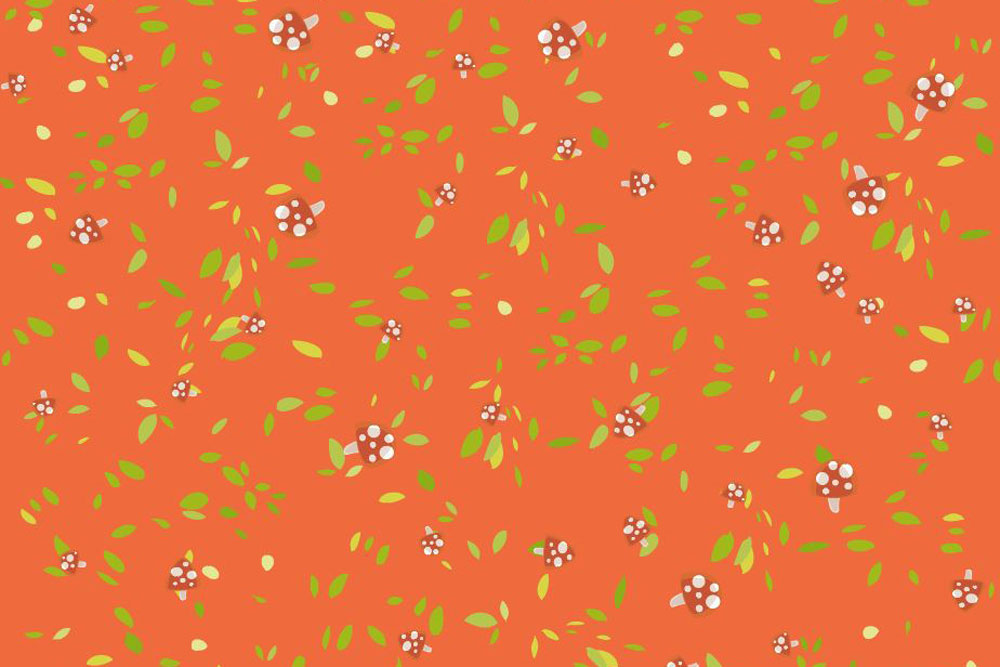 Softshell Premium - Waldpilze Allover Orange