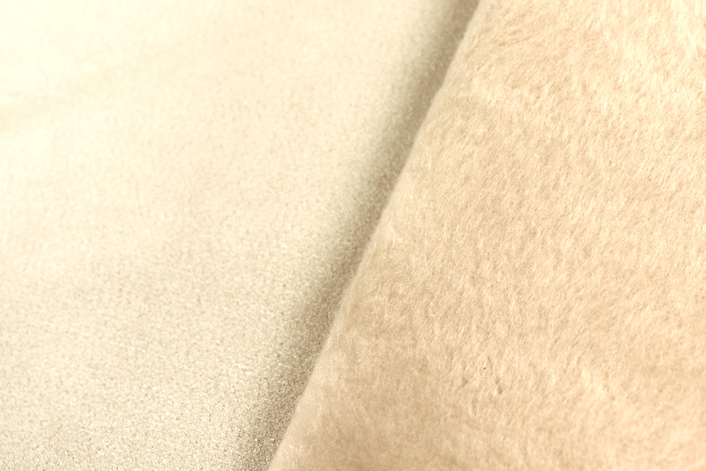 Wildleder-Imitat mit Fleece-Rückseite - Creme 